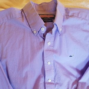 Purple mens long sleeve shirt vineyard Vines